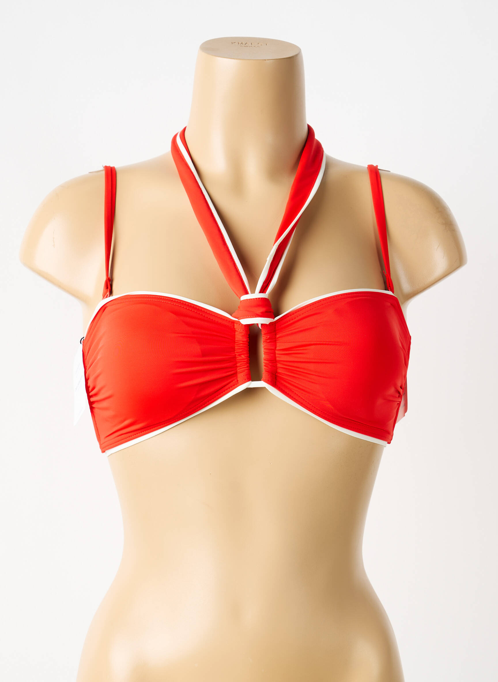 Sutien de costum de baie elasticitate top bentiță roșu AUBADE femeie