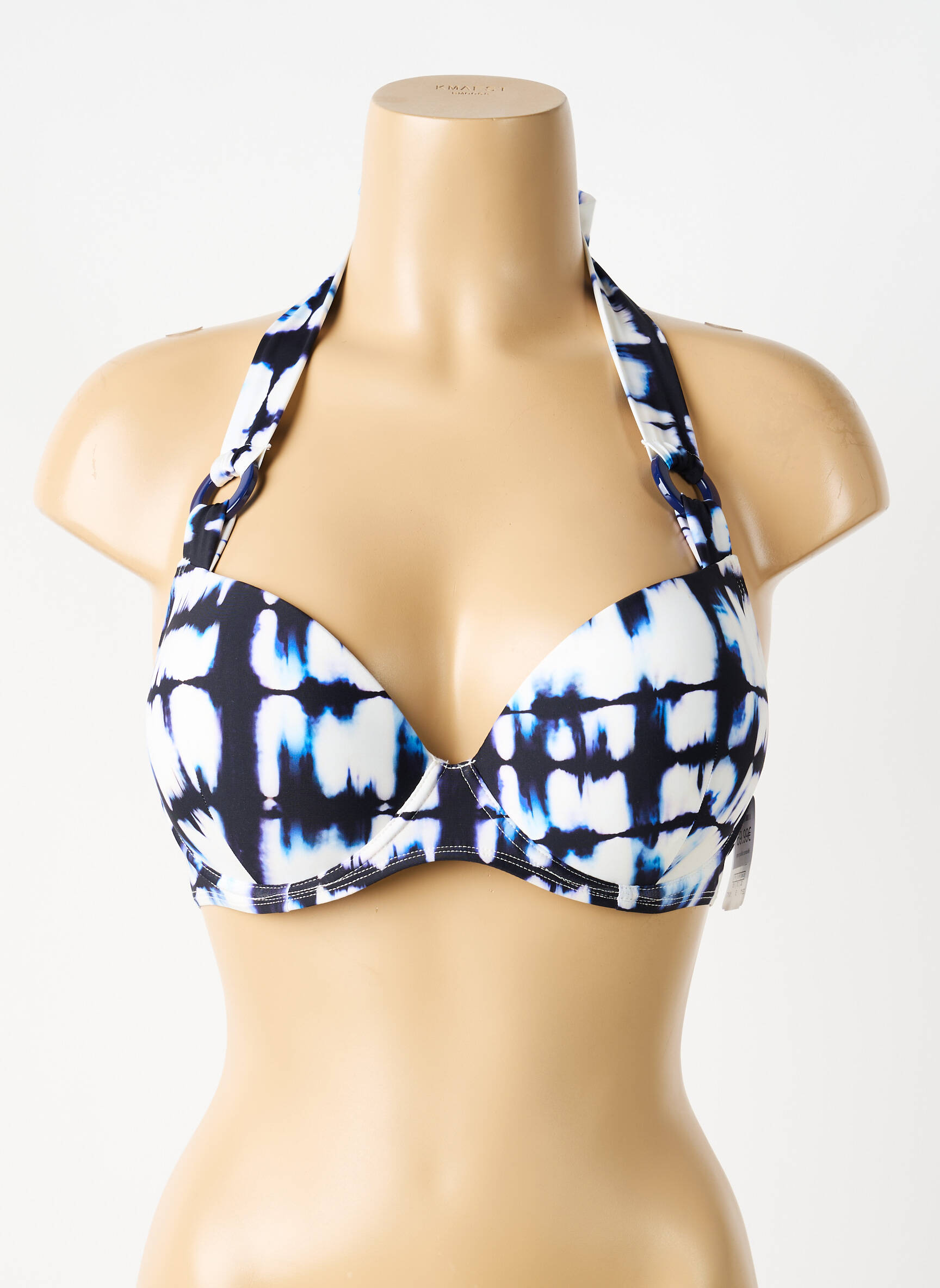 Sutien de costum de baie elasticitate top sutien push-up albastru AUBADE femeie