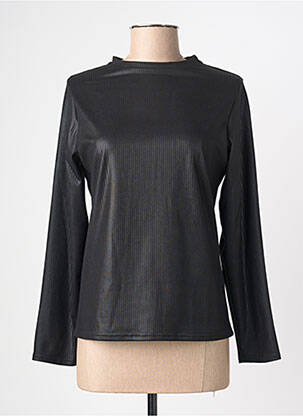 Top elasticitate mâneci lungi negru ELÈSIG femeie