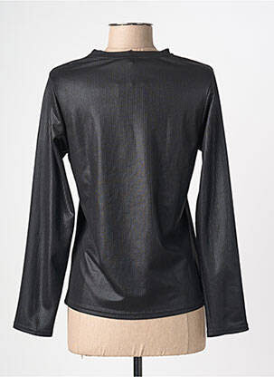 Top elasticitate mâneci lungi negru ELÈSIG femeie
