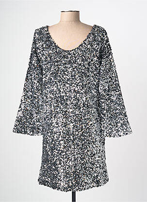Rochie midi mâneci lungi mâneci lungi argintiu ELÈSIG femeie