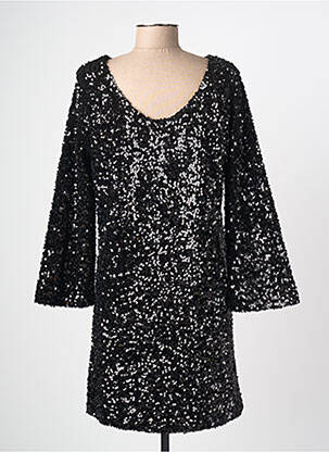 Rochie midi mâneci lungi mâneci lungi negru ELÈSIG femeie