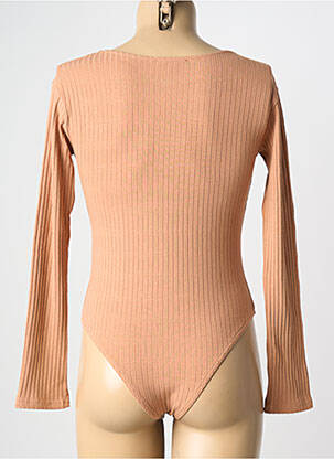 Body elasticitate mâneci lungi roz ELÈSIG femeie