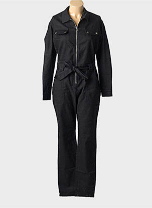 Salopetă-pantalon guler de bluză mâneci lungi negru ELÈSIG femeie