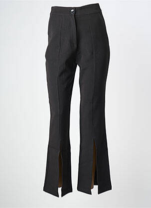 Pantalon drept țesătură poplin mărime normală negru ELÈSIG femeie