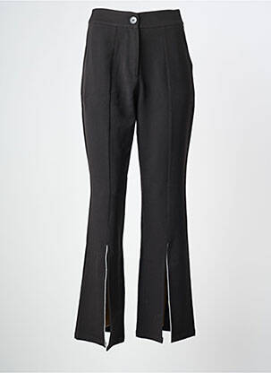 Pantalon drept țesătură poplin mărime normală negru ELÈSIG femeie