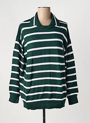 Pulover elasticitate mâneci lungi verde SHEEGO femeie