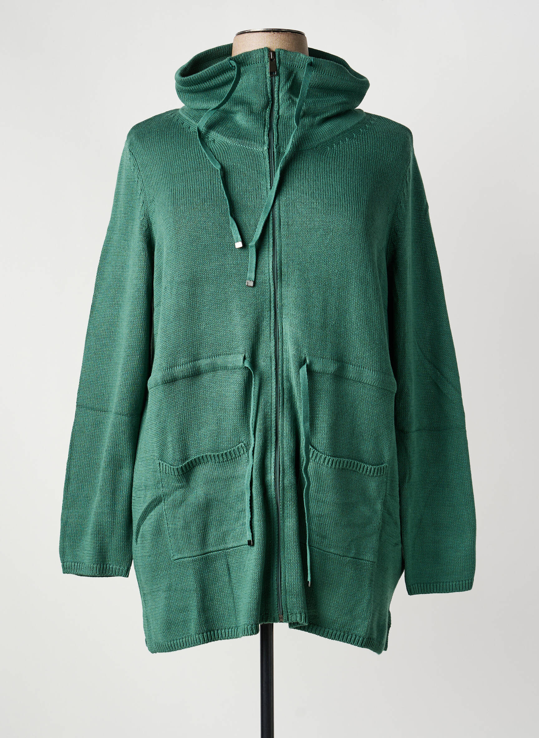 Jachete casual croială dreaptă verde SHEEGO femeie