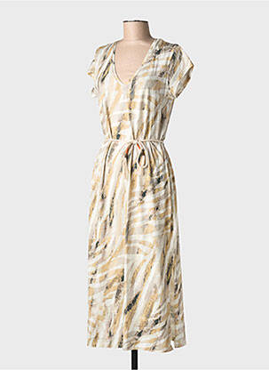 Rochie lungă bej EVA KAYAN femeie