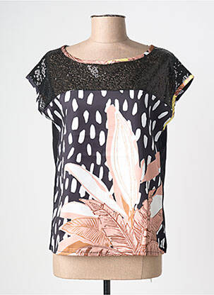 Top imprimeu fantezie mâneci scurte negru ZOE ZONE OF EMBROIDERED femeie