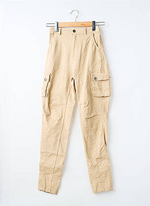 Pantalon cargo buzunare mărime normală bej NU JEANS femeie