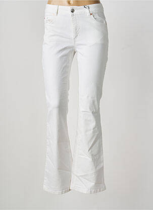 Pantalon drept elasticitate mărime normală alb OUI femeie
