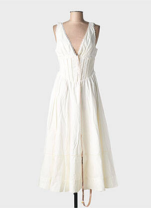 Rochie lungă țesătură poplin fără mâneci alb HOUSE OF CB LONDON femeie