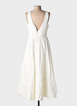 Rochie lungă țesătură poplin fără mâneci alb HOUSE OF CB LONDON femeie