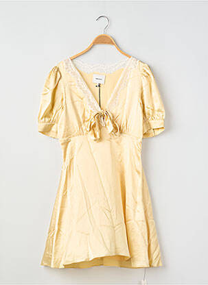 Rochie scurtă mâneci scurte mâneci scurte galben REFORMATION femme