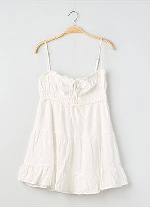 Top mâneci cu bretele ajustabile bretele subțiri alb BERSHKA femme