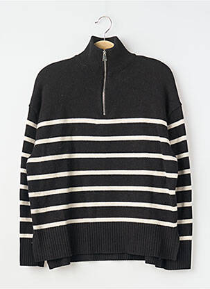 Pulover tricotaj din plasă mâneci lungi negru ZARA femme