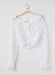 Top guler rotund mâneci lungi alb FOR LOVE & LEMONS femme
