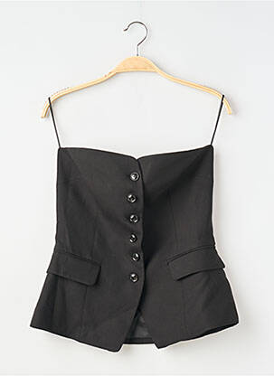 Top elasticitate fără mâneci negru BERSHKA femme