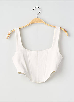 Top croială cambrată fără mâneci alb PRINCESS POLLY femme