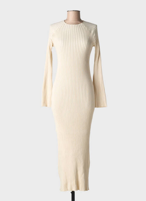 Rochie pulover elasticitate mâneci lungi bej NASTY GAL femme