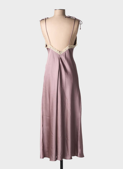 Rochie lungă croială cambrată bretele subțiri maro ZARA femme