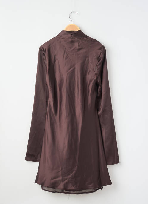 Rochie scurtă mâneci lungi mâneci lungi maro ZARA femme