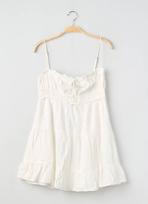 Top mâneci cu bretele ajustabile bretele subțiri alb BERSHKA femme