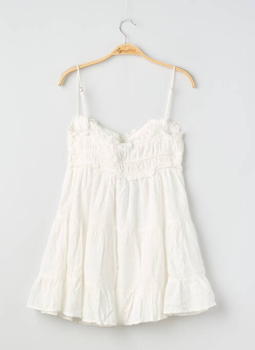 Top mâneci cu bretele ajustabile bretele subțiri alb BERSHKA femme