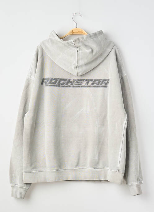 Hanorac cu glugă serigrafie flockată mâneci lungi gri ILOUD femme