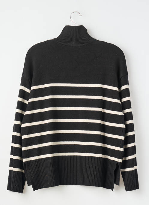 Pulover tricotaj din plasă mâneci lungi negru ZARA femme