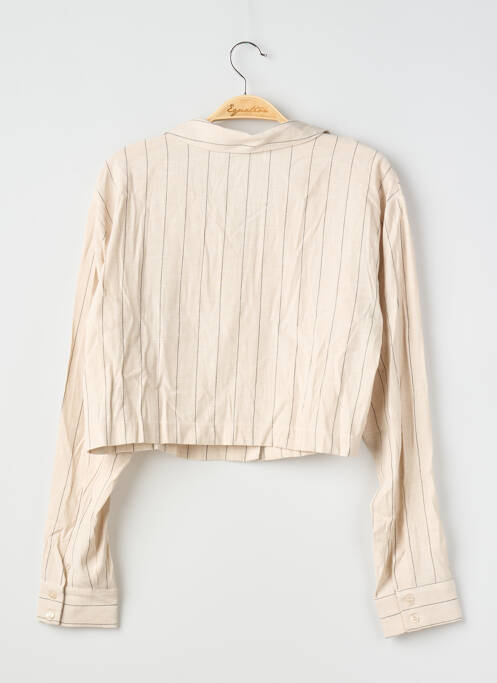 Cămașă croială cambrată mâneci lungi bej ASOS femme