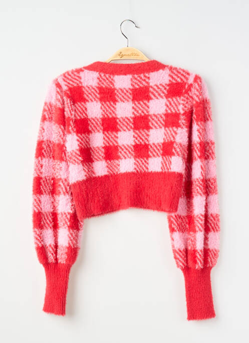 Vestă cu mâneci lungi tricot tricot pufos roșu BERSHKA femme