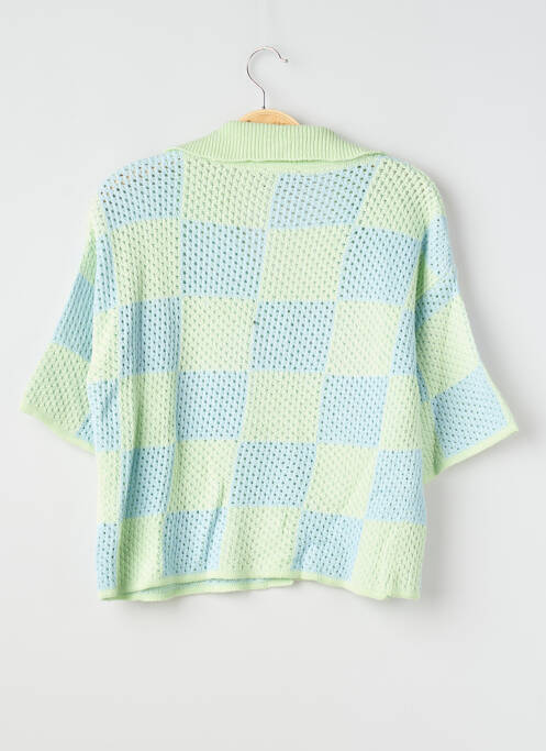 Vestă cu mâneci scurte tricotaj din plasă verde ASOS femme