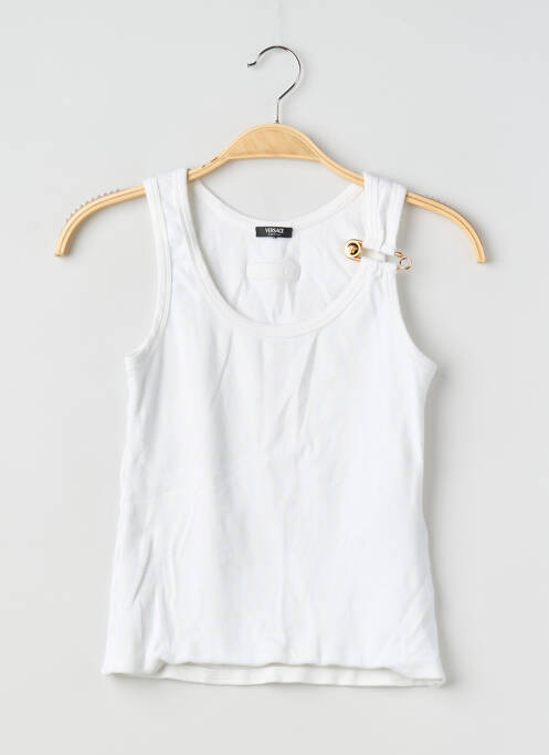 Maiou elasticitate fără mâneci alb VERSACE femme