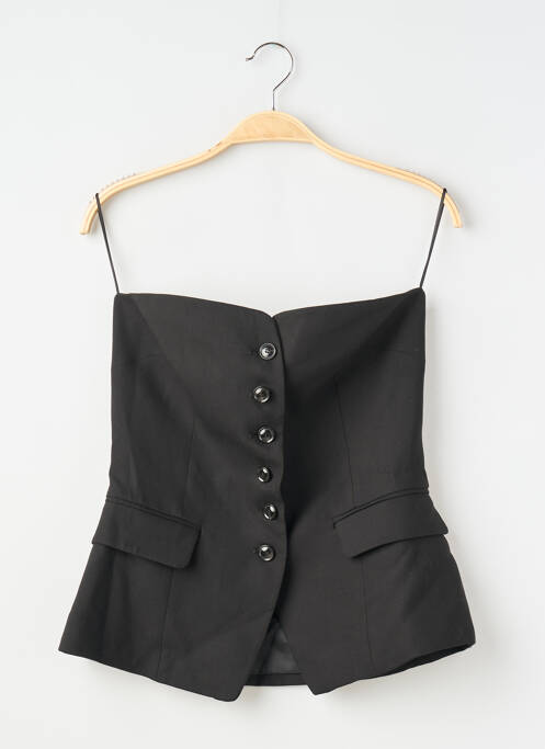 Top elasticitate fără mâneci negru BERSHKA femme