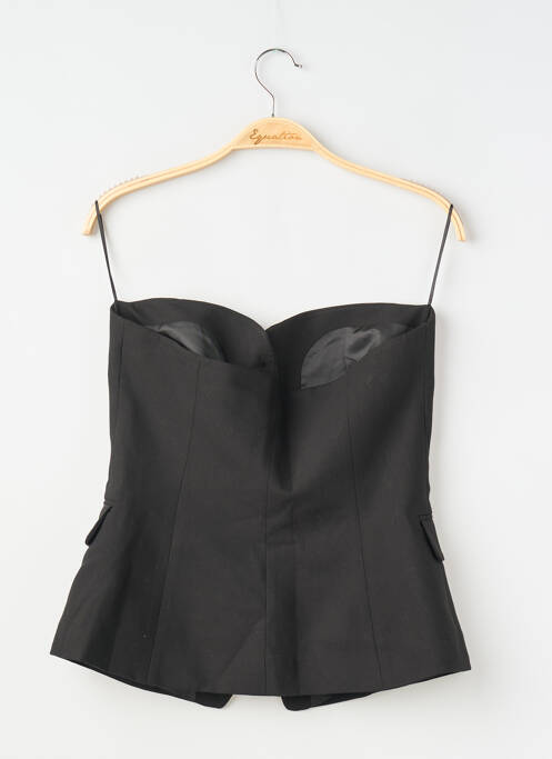Top elasticitate fără mâneci negru BERSHKA femme