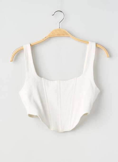 Top croială cambrată fără mâneci alb PRINCESS POLLY femme