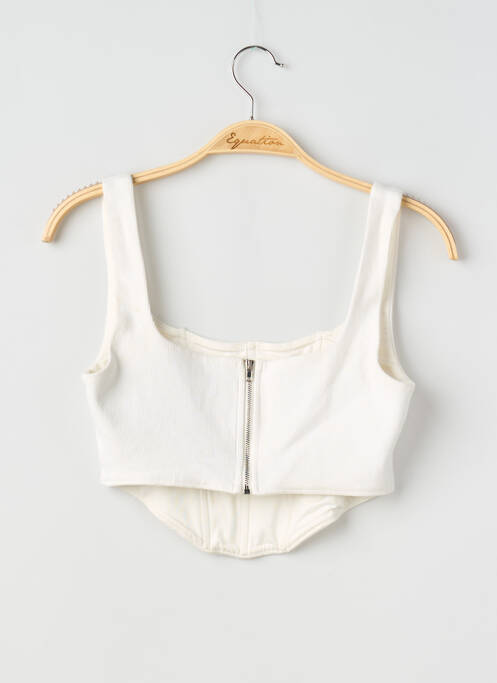 Top croială cambrată fără mâneci alb PRINCESS POLLY femme