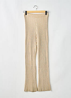 Pantalon evazat talie elastică mărime normală bej NA-KD femme