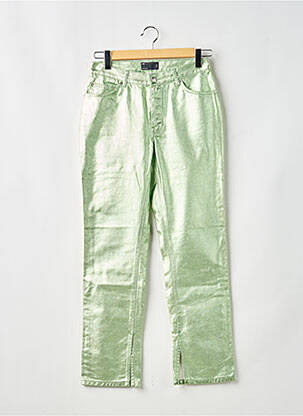 Pantalon slim țesătură acoperită mărime normală verde ASOS femme