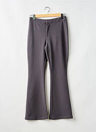 Pantalon evazat închidere cu fermoar sub clapetă cu cârlig talie înaltă gri MESHKI femme