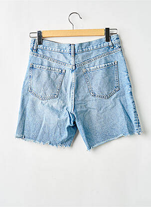 Șort țesătură denim talie înaltă albastru MANGO femme