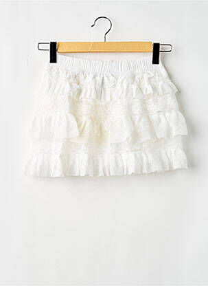 Fustă mini talie elastică alb S9OLO femme