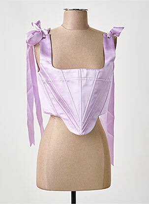 Top guler pătrat bretele subțiri violet ATASAN femme