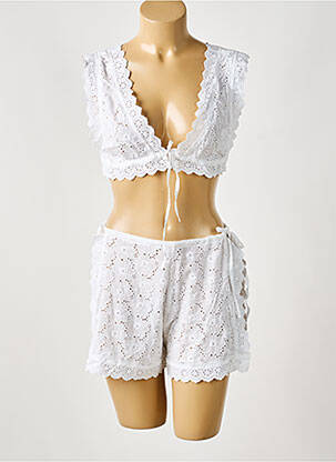Set șort croială cambrată alb ASOS femeie