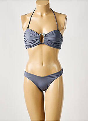 Costum de baie din două piese top bentiță top bentiță gri THEIKILA femme