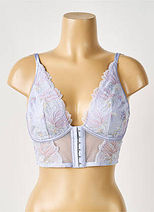 Sutien efect material satinat sutien cupe întregi cu decolteu înalt violet VICTORIA'S SECRET femeie