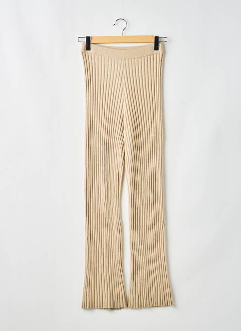 Pantalon evazat talie elastică mărime normală bej NA-KD femme