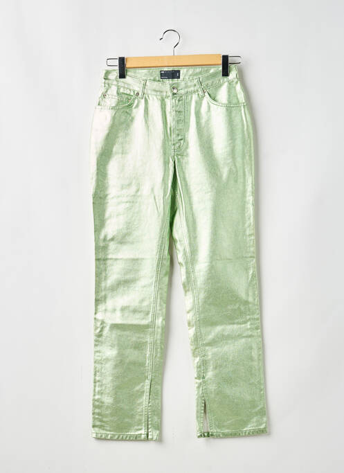 Pantalon slim țesătură acoperită mărime normală verde ASOS femme